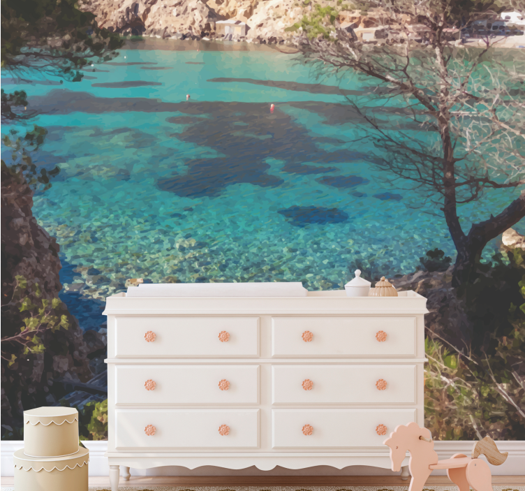 Wall mural nature serene coastal landscape - TenStickers