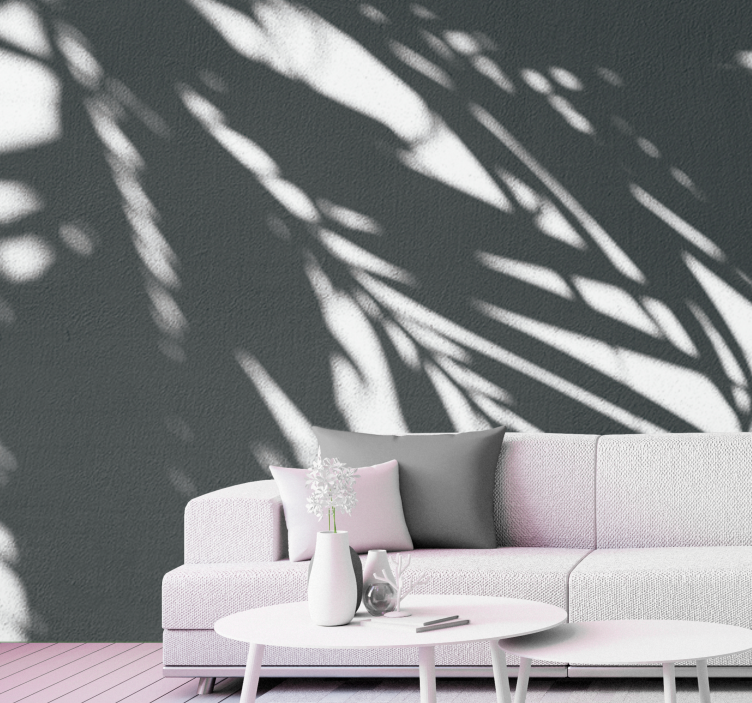 Wall mural nature shadowy palm designs - TenStickers