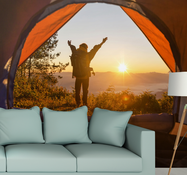 Wall mural nature sunrise adventure delight - TenStickers