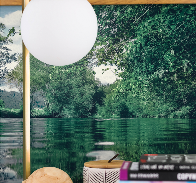 Wall mural nature tranquil river scene - TenStickers