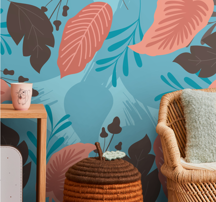 Wall mural nature tropical leaves design - TenStickers