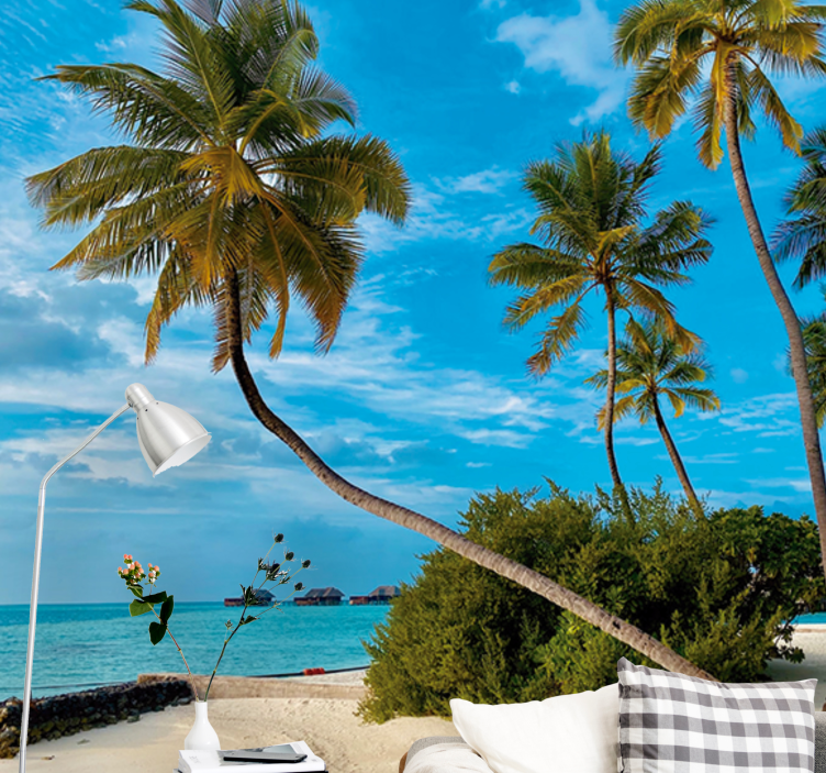 Wall mural nature tropical palm scenery - TenStickers