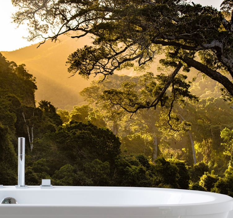 Wall mural nature verdant woodland scene - TenStickers