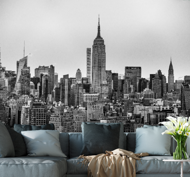 Wall mural new york iconic nyc skyline art - TenStickers