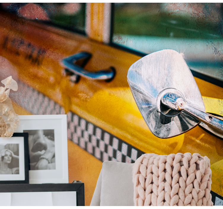 Wall mural new york iconic yellow cab - TenStickers
