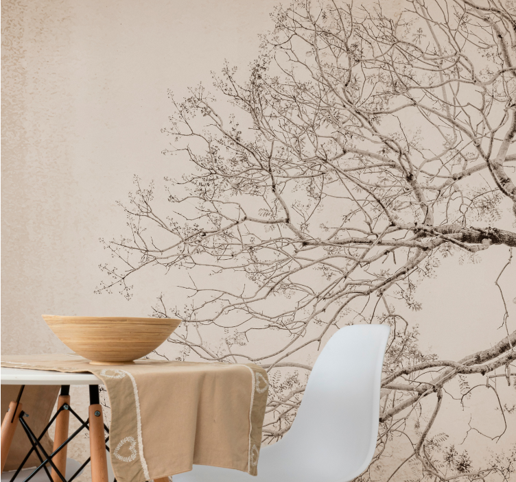 Wall mural trees beautiful branching silhouette - TenStickers