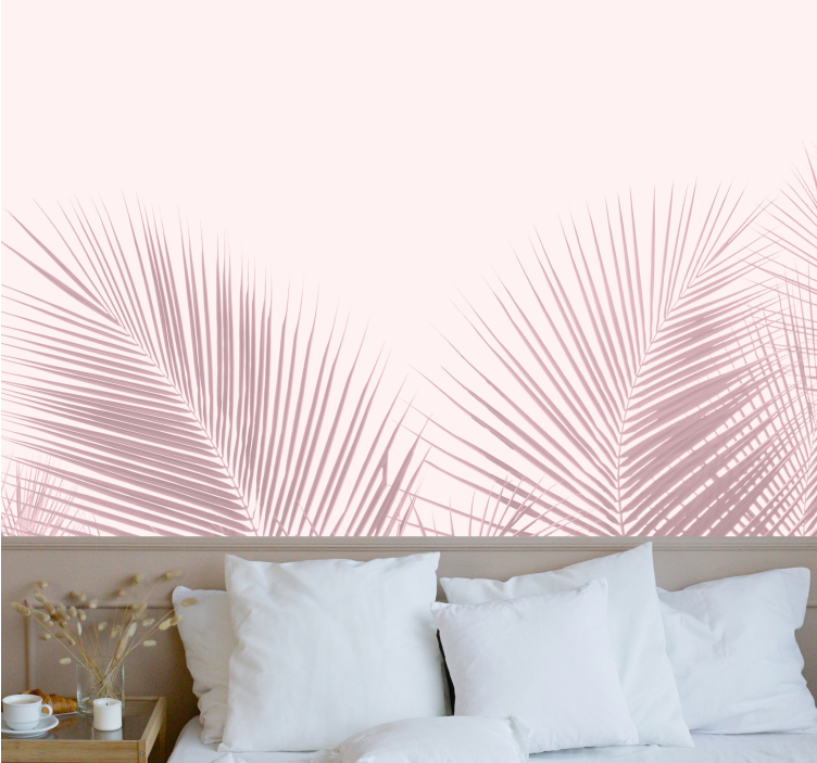 Wall mural trees palm leaf silhouettes - TenStickers