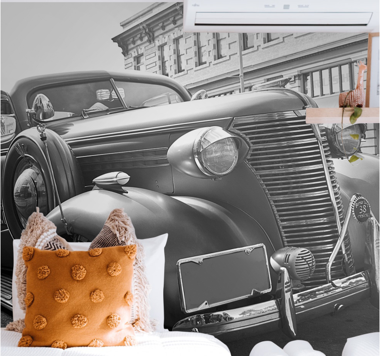 Wall mural vehicle classic car showcase - TenStickers
