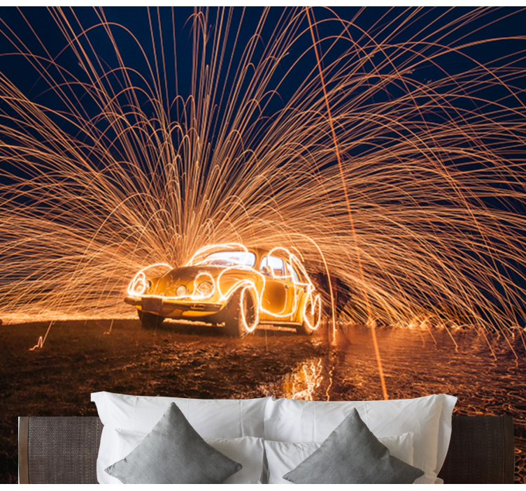Wall mural vehicle classic car sparks - TenStickers
