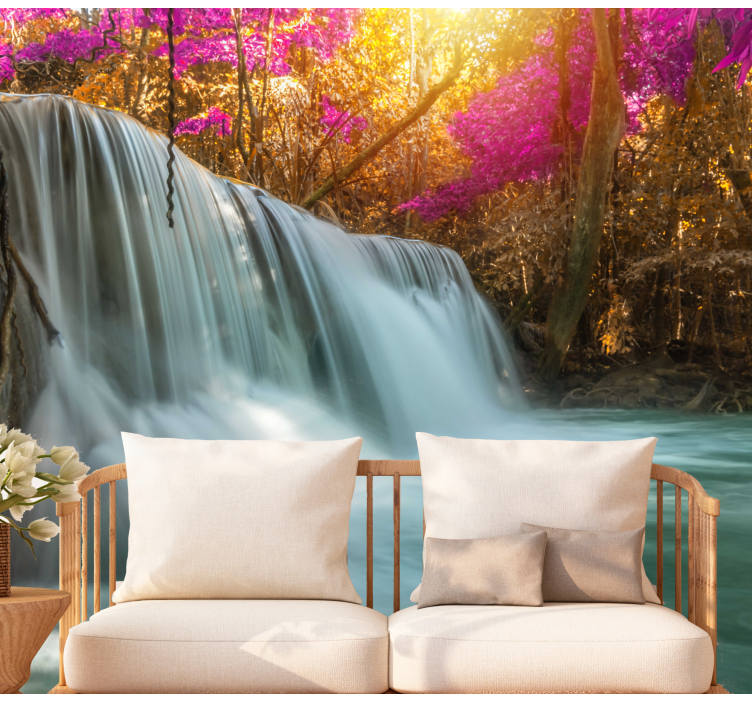 Wall mural waterfall grand cascade stream - TenStickers
