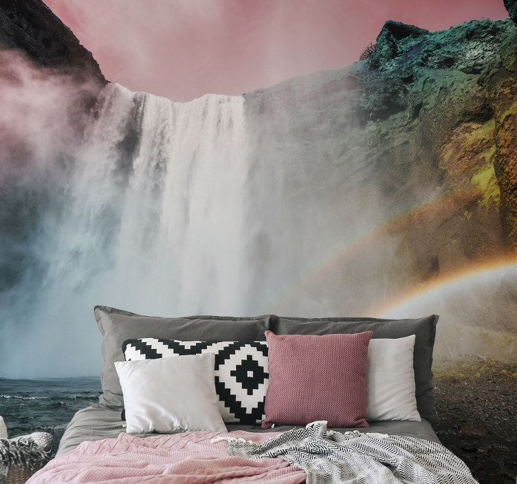 Wall mural waterfall grand cascade view - TenStickers