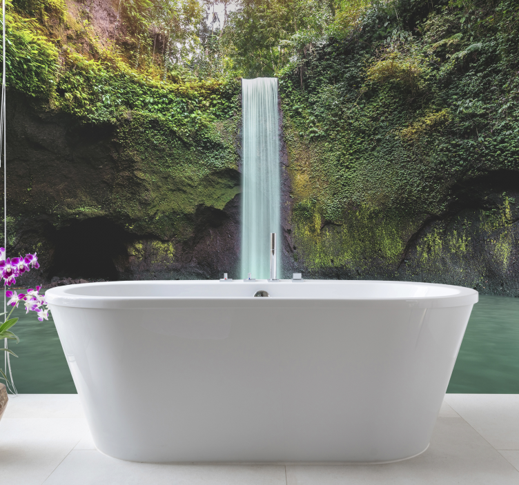 Wall mural waterfall serene waterfall escape - TenStickers