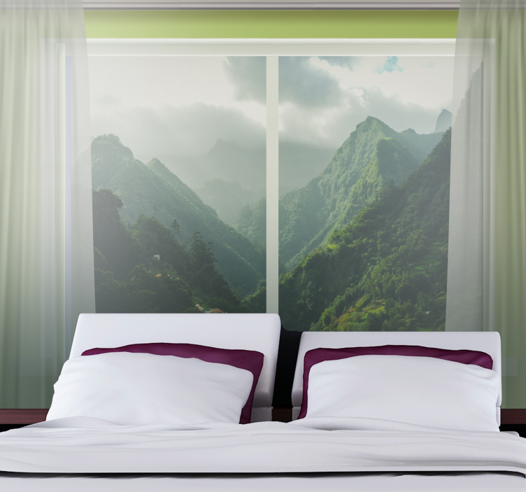 Window for you living room wall mural - TenStickers