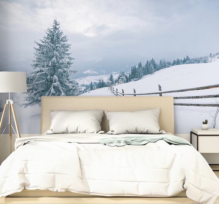 Winter Tree Forest Wall Mural - TenStickers