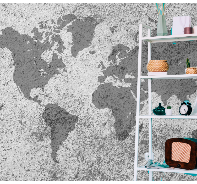 World map wallpaper artistic globe design - TenStickers