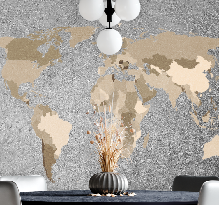 World map wallpaper map of continents - TenStickers