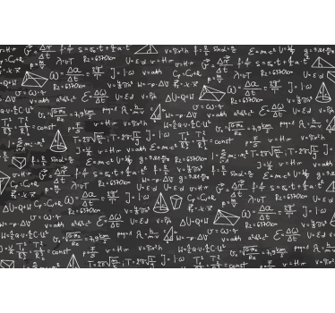 maths chalkboard pattern wall mural teen bedroom - TenStickers