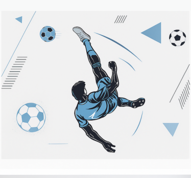 Blue player shooting wall mural teen bedroom - TenStickers