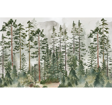 Forest wall mural woodland wall mural - TenStickers