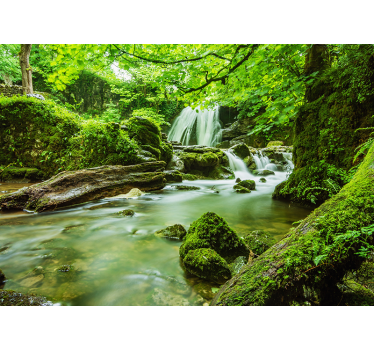 Waterfall in the jungle Waterfall Wall Mural - TenStickers