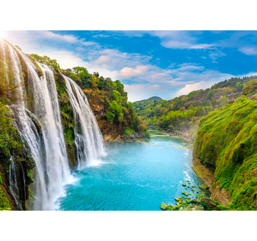 River landscape wall mural - TenStickers