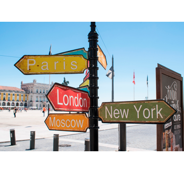Locations mural wallpaper - TenStickers