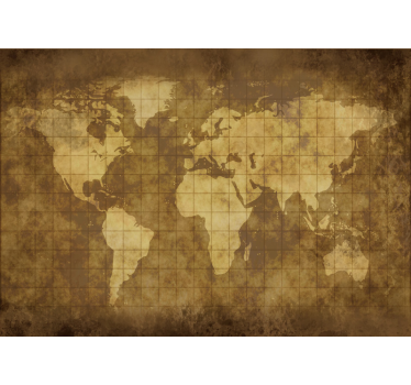 Wall mural vintage world map for kids - TenStickers