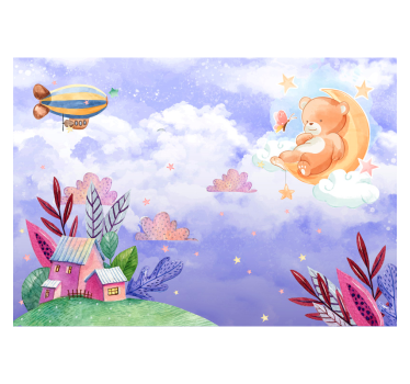 Magical land and air landscape wall mural - TenStickers