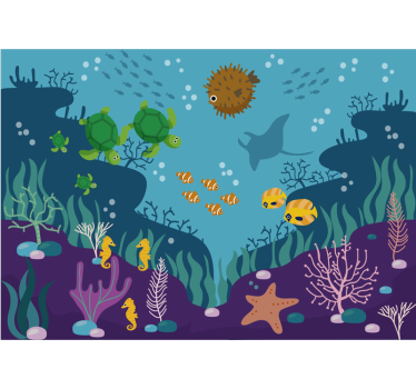 Animal wall mural fish in the water - TenStickers