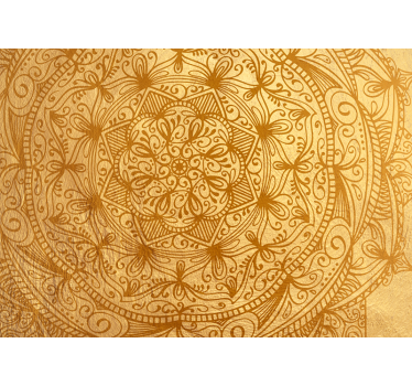 Gold Mandala Wall Mural - TenStickers