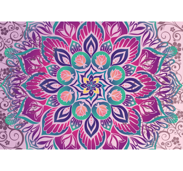 Purple mandala Mandala Wall Mural - TenStickers