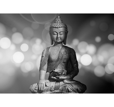 Silver buddha Wall Mural - TenStickers