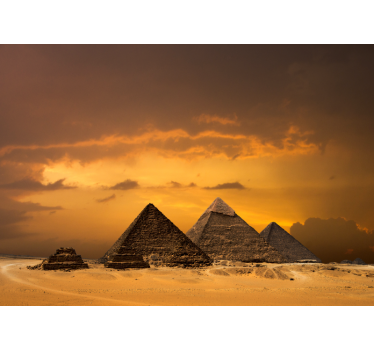 Egyptian pyramids and sky   mural wallpaper - TenStickers