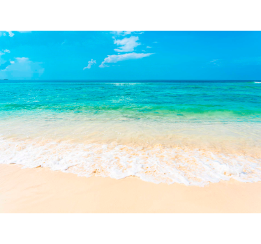 Clear ocean waves under the sea wall mural - TenStickers