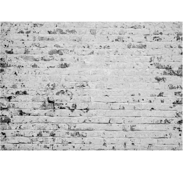Worn white brick texture  brink mural - TenStickers