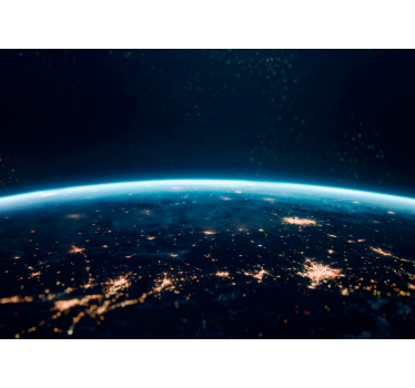 Earth at night space mural wallpaper - TenStickers