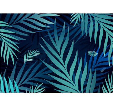 Wall mural bedroom with electric blue sheets mural wallpaper - TenStickers