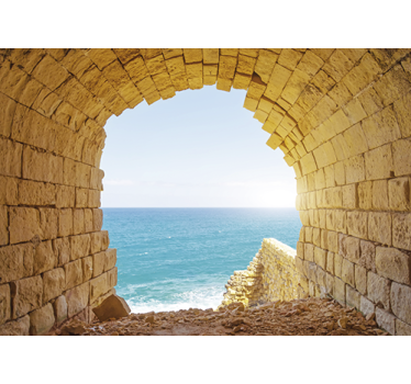 Landscape wall mural seaside arch view - TenStickers