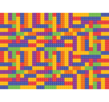 Colorful Block Pattern texture wall mural - TenStickers