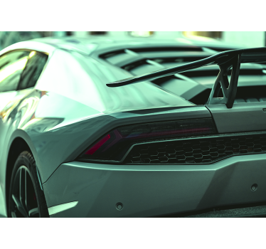 Green sports car mural - TenStickers