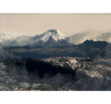 Icy Peak Landscape wall mural mountain - TenStickers