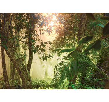 Amazonian life forest mural wallpaper - TenStickers