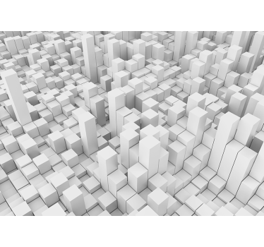 Geometric Mono Structures abstract wall mural - TenStickers