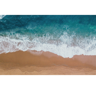Beach with wooden trunk hallway 3d mural wallpaper - TenStickers