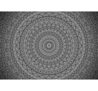 Greyscale classic mandala murals - TenStickers