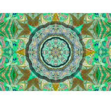 Emerald Fantasy mandala murals - TenStickers