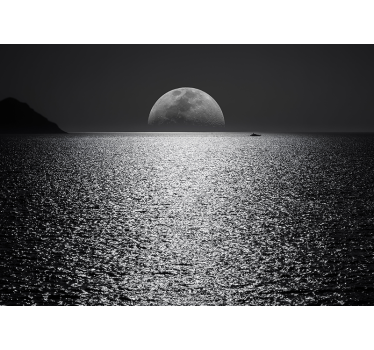 Moonlit view under the sea wall mural - TenStickers