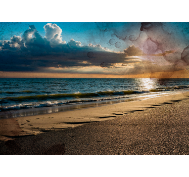 North Sea Sunset wall mural - TenStickers