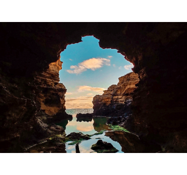 Cave Seascape View landscape wall mural - TenStickers