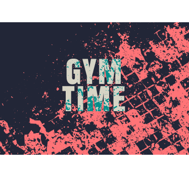 Gym time Fitness word wall mural - TenStickers